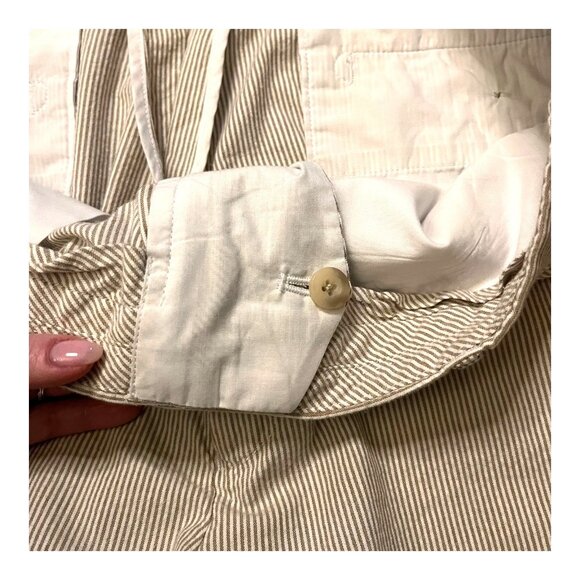 Peter Millar Men's Size 36 Natual Seersucker Chino Pants Golf Preppy Lightweight - Picture 7 of 7